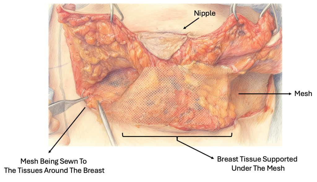 Diagram of mesh install